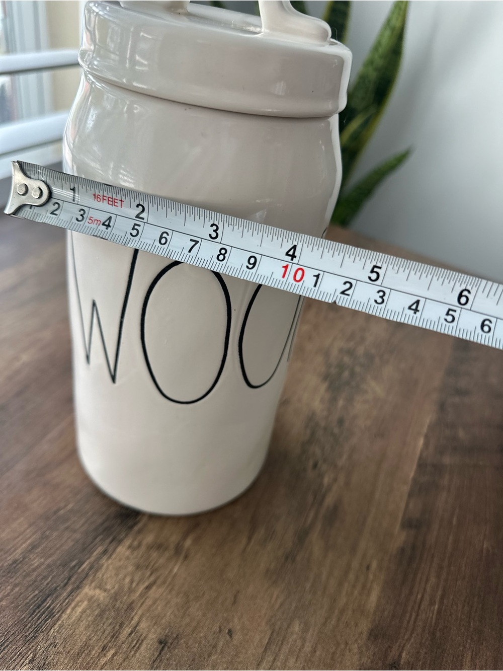 Rae Dunn “WOOF” Ceramic Treat Jar Canister Dog Pet Storage Farmhouse 🐶🤍 - Picture 6 of 6